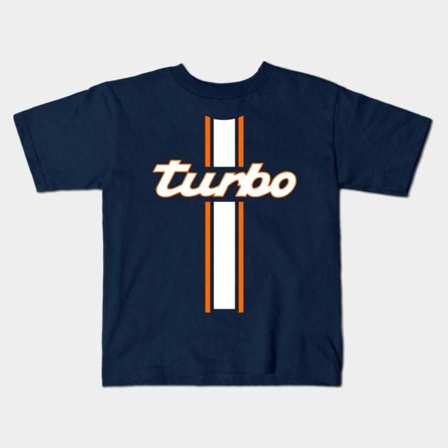 turbo stripes Kids T-Shirt by retroracing